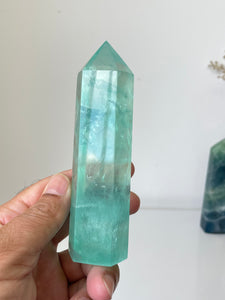 Gemmy Green Fluorite Crystal Tower T250a