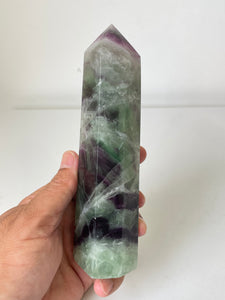 Large Rainbow Fluorite Crystal Tower T247a