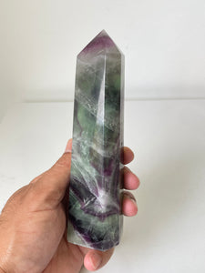 Large Rainbow Fluorite Crystal Tower T247a