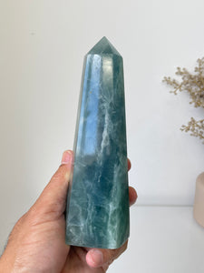 Large Blue Fluorite Crystal Tower T249a