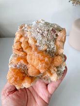 Load image into Gallery viewer, Stilbite with Prehnite Crystal Cluster AP566a
