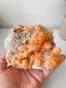 Stilbite with Prehnite Crystal Cluster AP566a