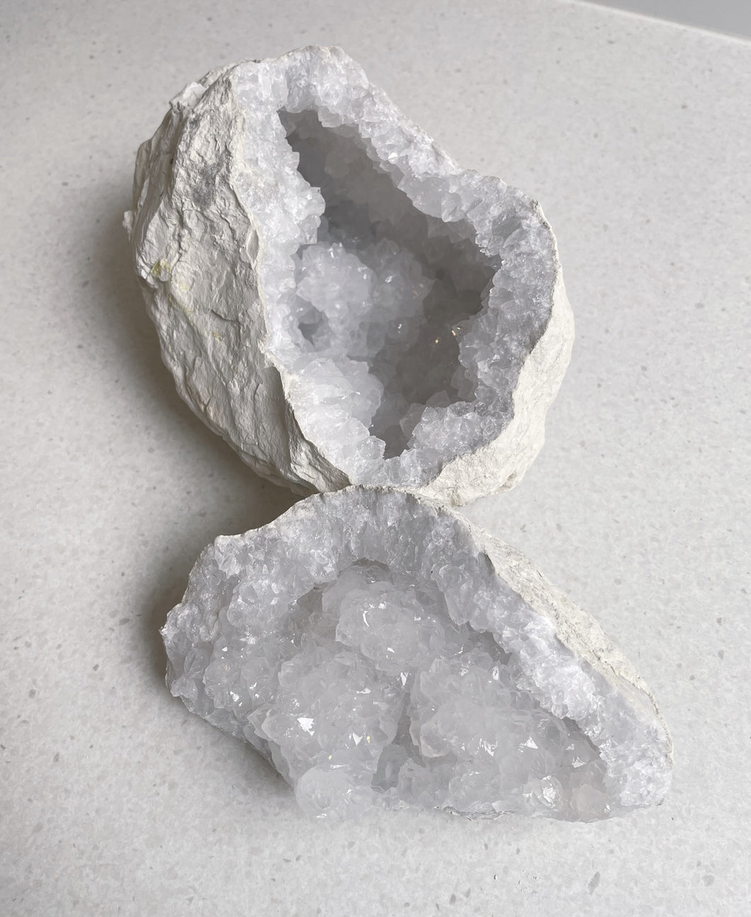 Moroccan Quartz Geode Pair Large (180mm, 2.5-3kg) QG075