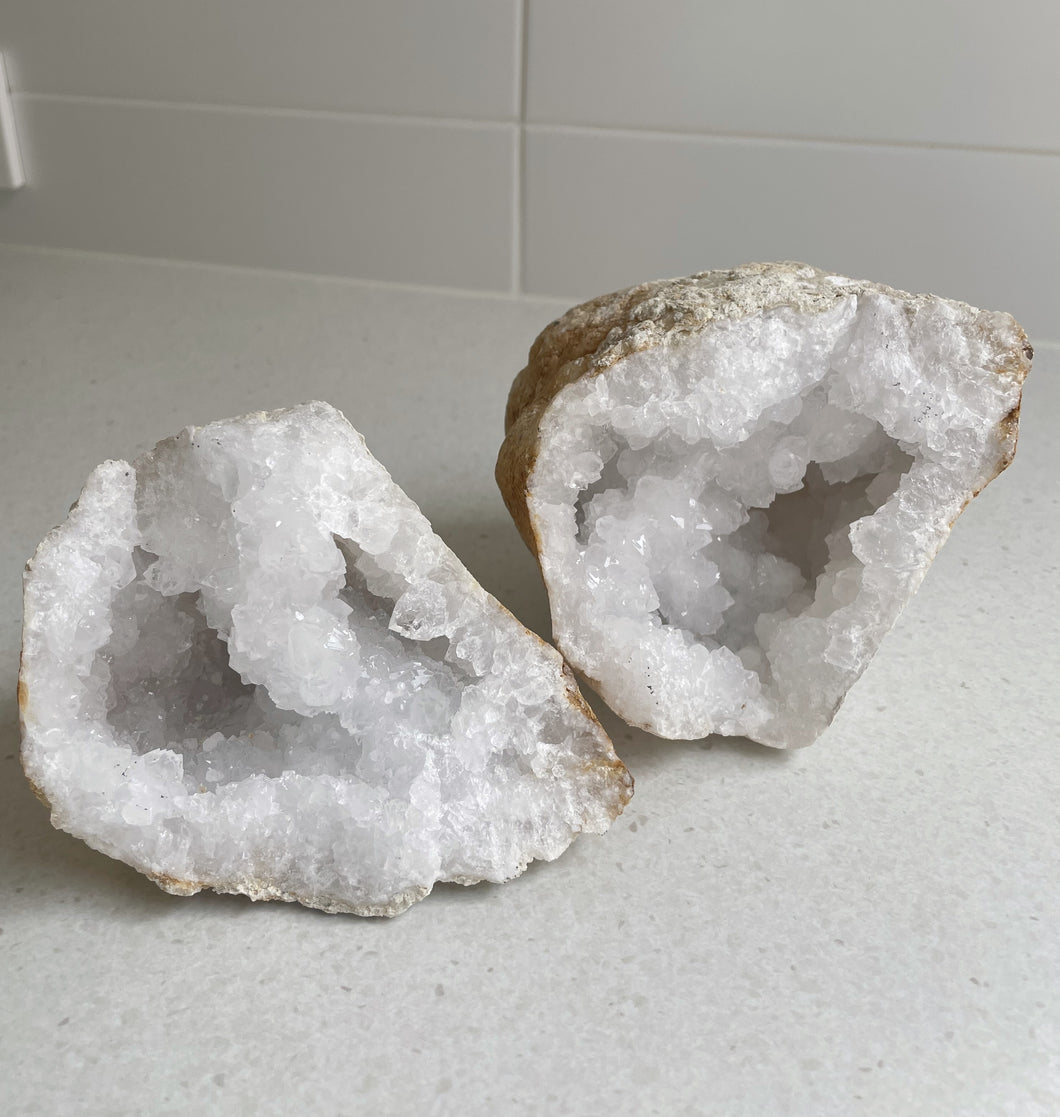 Moroccan Quartz Geode Pair Large (2.5-3kg) QG076