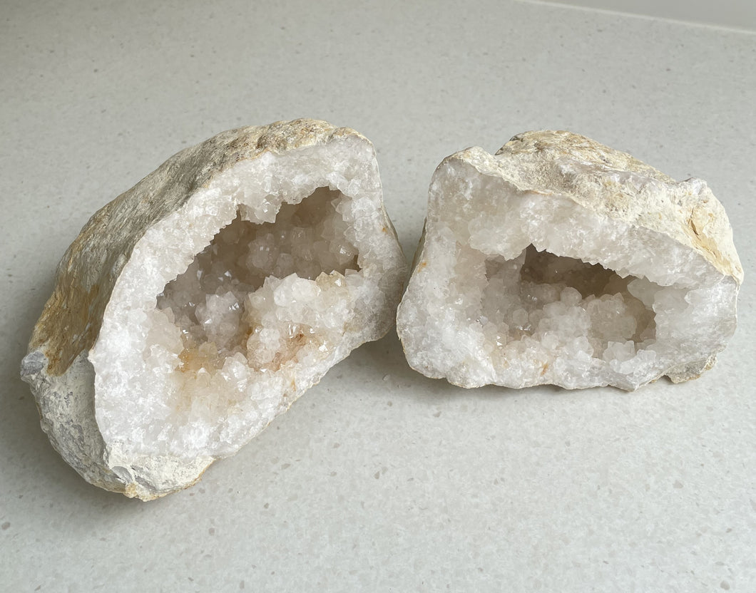 Moroccan Quartz Geode Pair Large (2.5-3kg) QG078