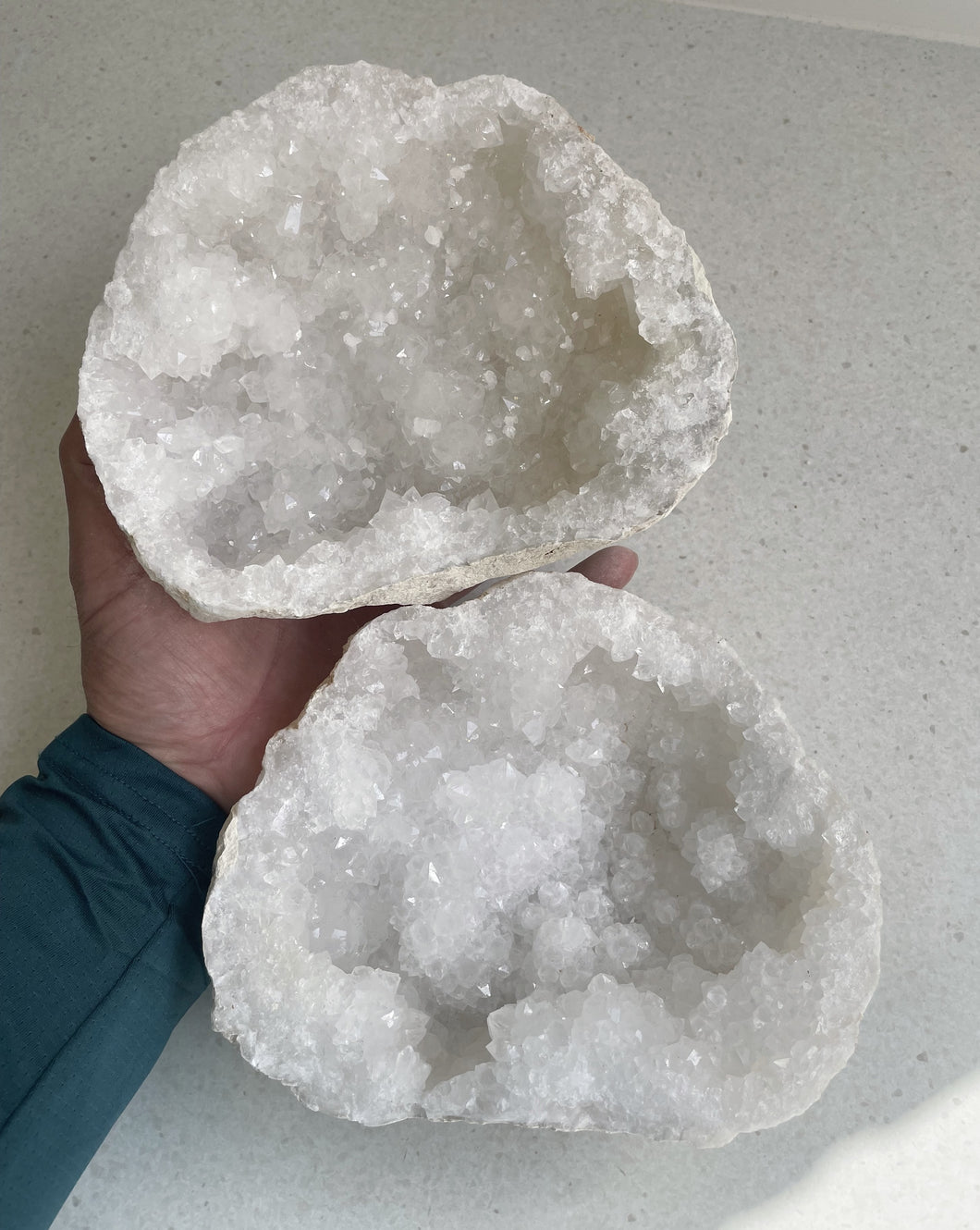 Moroccan Quartz Geode Pair Large (2.5-3kg) QG080