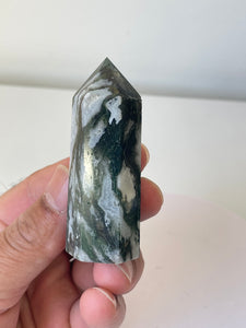 Moss Agate Tower High Grade Crystal T224a