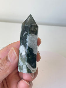 Moss Agate Tower High Grade Crystal T224a