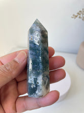 Load image into Gallery viewer, Moss Agate Tower High Grade Crystal T218a
