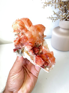 Orange-Red Stilbite Natural Cluster Rare AP517a