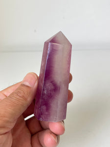 Pink Purple Fluorite Crystal Tower T255a