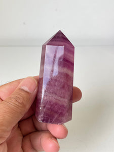 Pink Purple Fluorite Crystal Tower T257a
