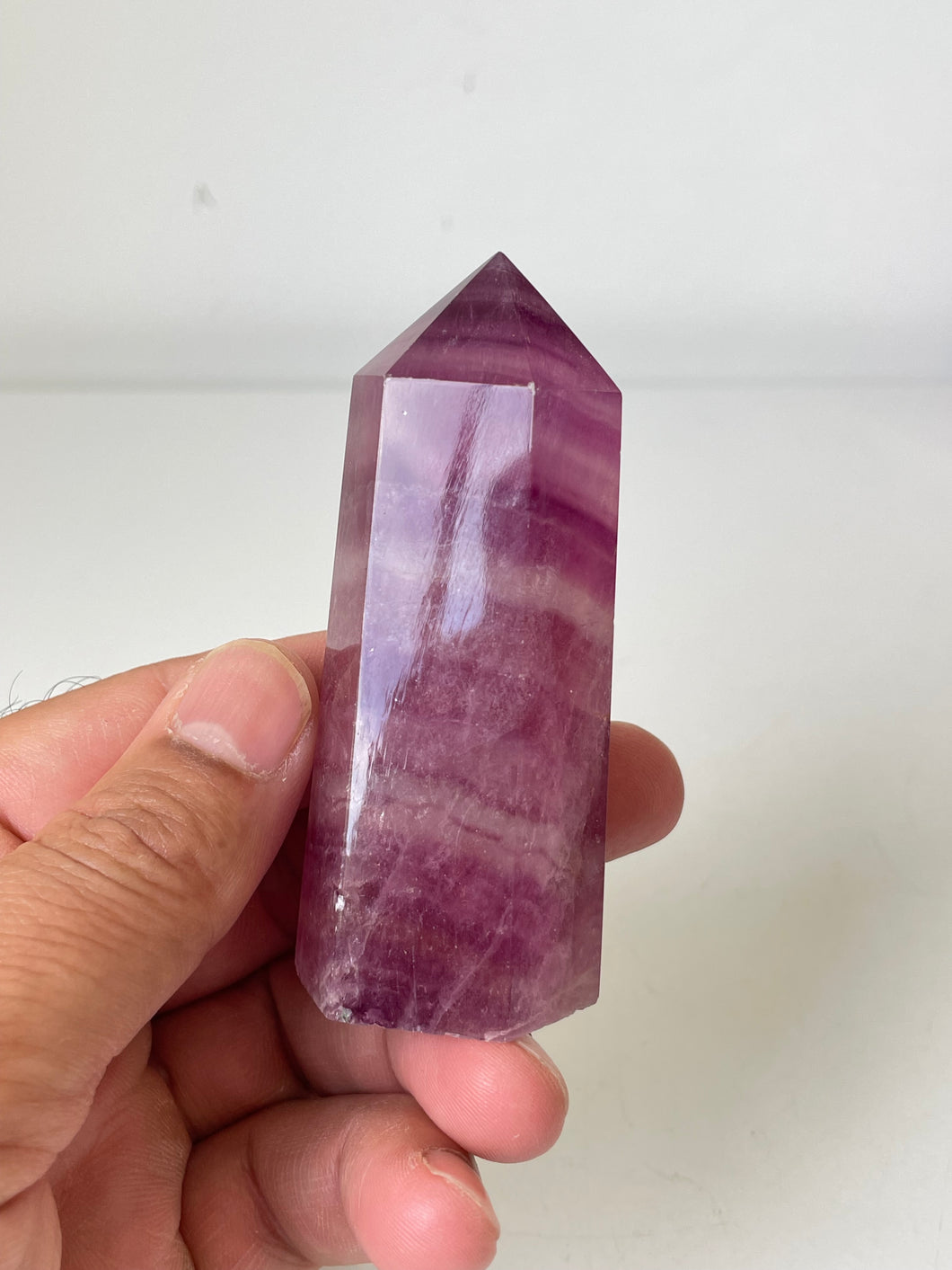 Pink Purple Fluorite Crystal Tower T257a