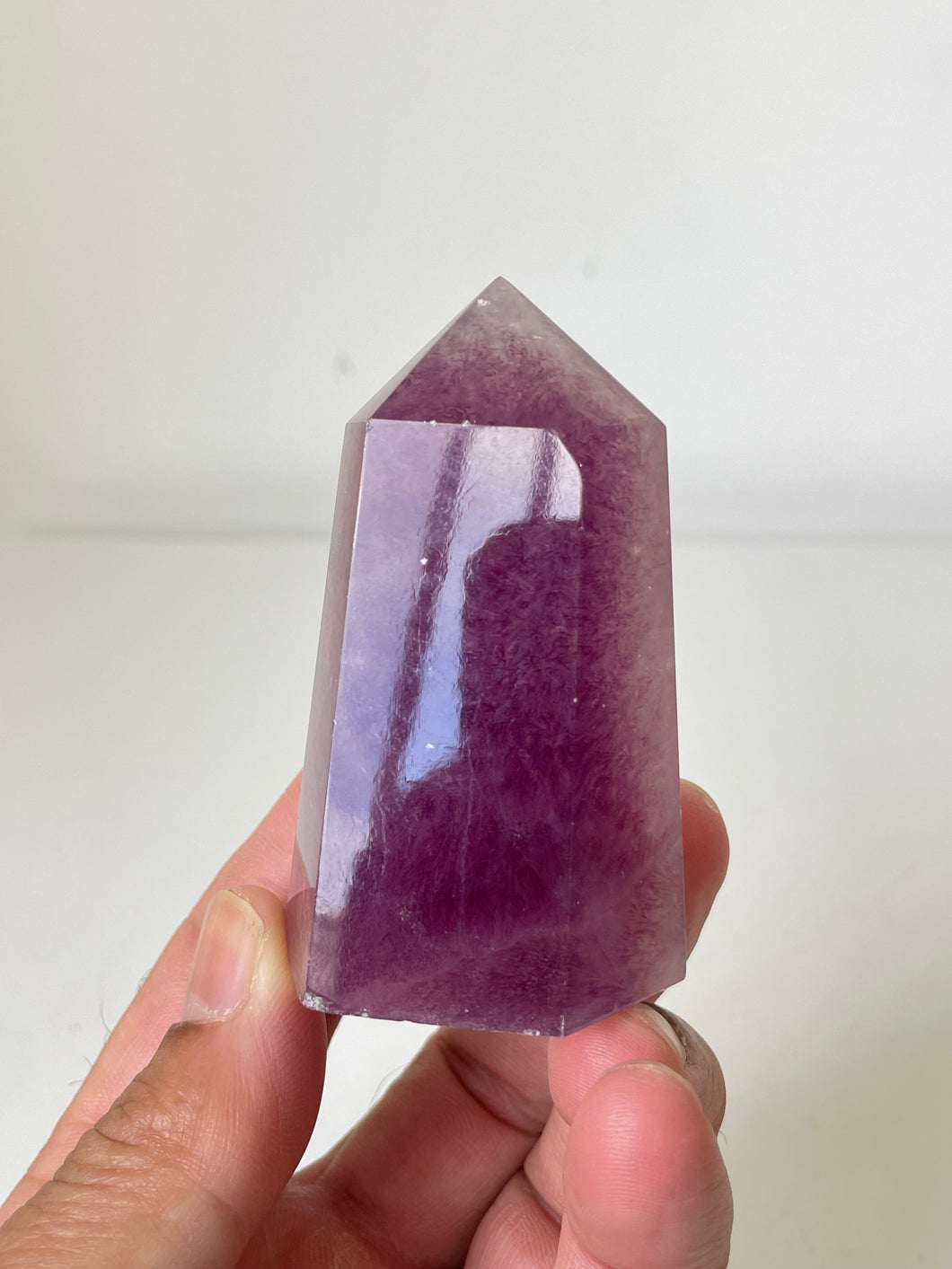 Pink Purple Fluorite Crystal Tower T253a