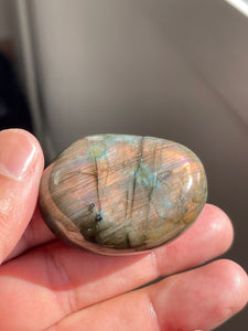 Purple Labradorite Crystal Palm Stones LA161