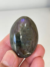 Load image into Gallery viewer, Purple Labradorite Crystal Palm Stones LA163
