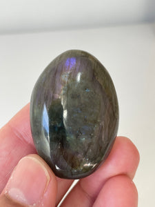 Purple Labradorite Crystal Palm Stones LA163