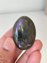Load image into Gallery viewer, Purple Labradorite Crystal Palm Stones LA163
