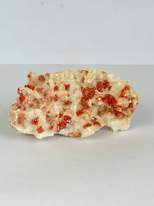 Vanadinite on Barite Crystal Cluster V057