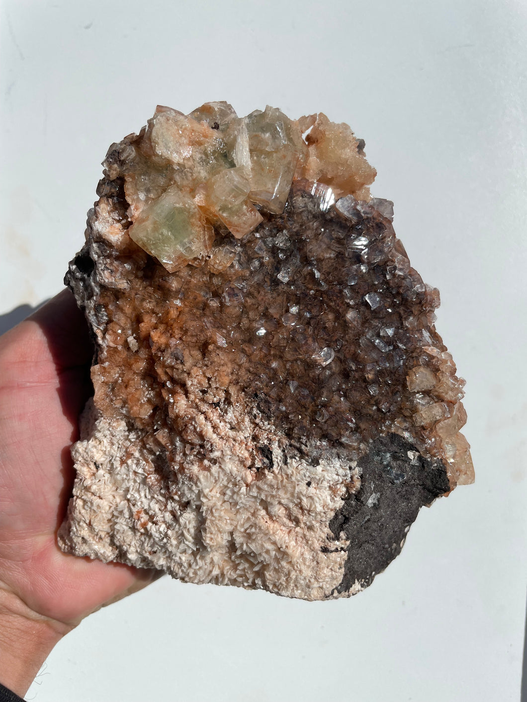 Red & Green Apophyllite Cluster AP826