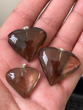 Load image into Gallery viewer, 1 x Smokey Quartz crystal Heart Pendant

