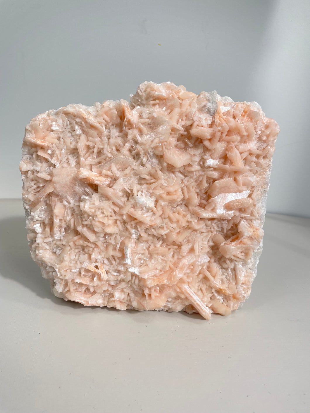 Large Orange Stilbite Natural Cluster Free Standing AP287a