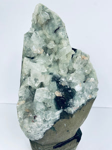 Apophyllite Geode Free Standing Crystal Cluster AP047.
