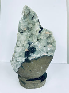 Apophyllite Geode Free Standing Crystal Cluster AP047.