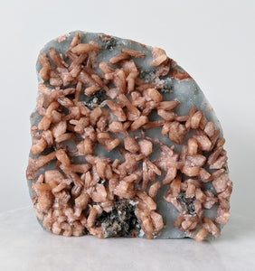 Chalcedony & Stilbite Geode Free Standing AP035 - Crystal King Australia