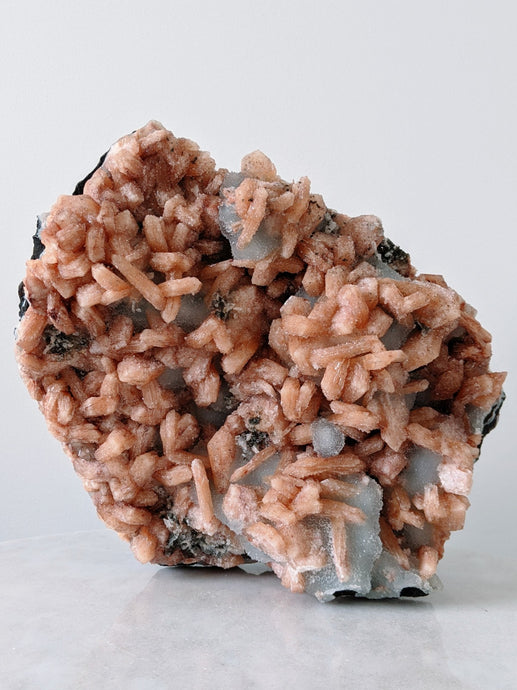Chalcedony & Stilbite Geode Free Standing AP036 - Crystal King Australia