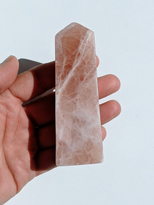 Rose Calcite Tower T006 - Crystal King Australia