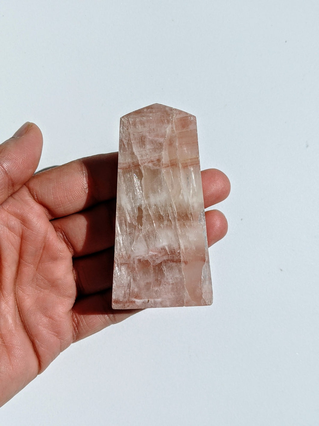 Rose Calcite Tower T008 - Crystal King Australia
