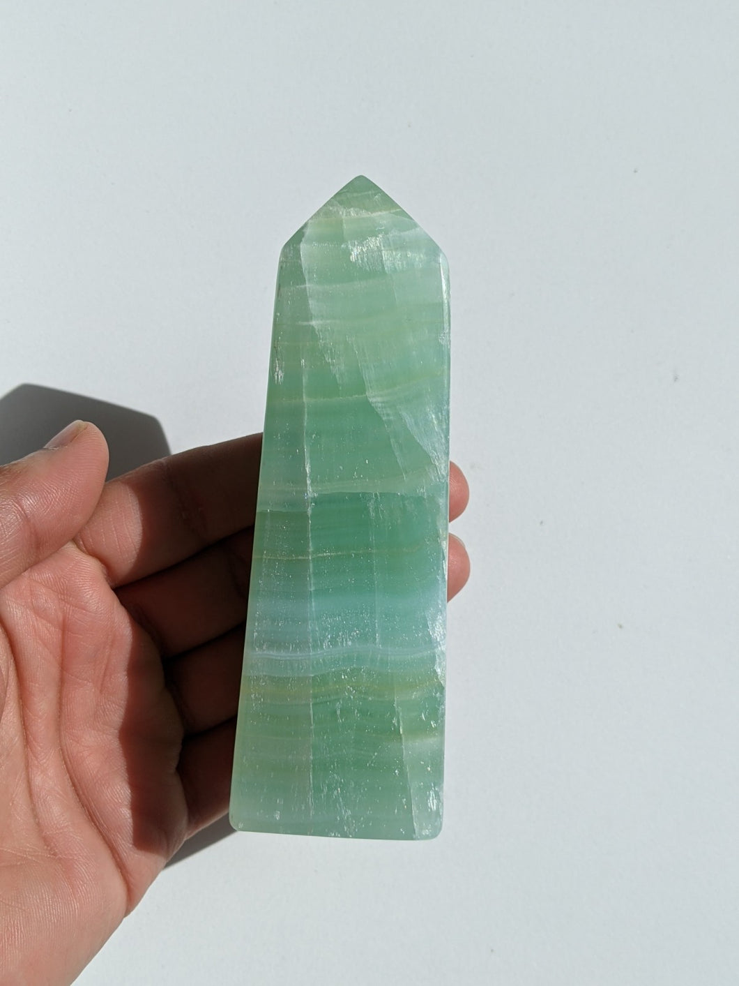 Pistachio Calcite Tower T041