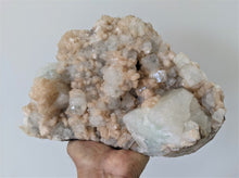 Load image into Gallery viewer, Large Green Apophyllite with Stilbite Crystal AP178
