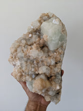 Load image into Gallery viewer, Large Green Apophyllite with Stilbite Crystal AP178
