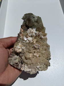 Green Apophyllite with Stilbite Cluster Crystal AP213