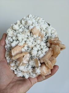 Chalcedony with Stilbite Crystal Cluster AP215