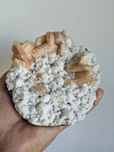 Load image into Gallery viewer, Chalcedony with Stilbite Crystal Cluster AP215
