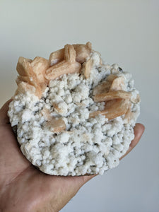 Chalcedony with Stilbite Crystal Cluster AP215
