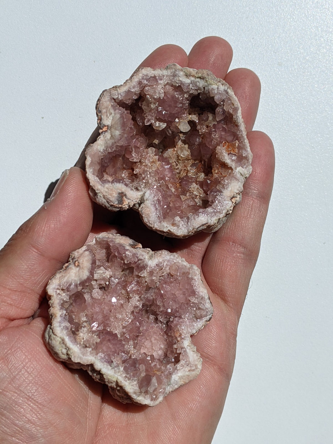 Pink Amethyst Geode PAIR PA010