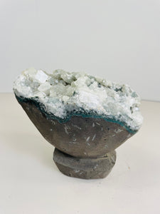 Apophyllite Geode Free Standing Crystal Cluster AP319a