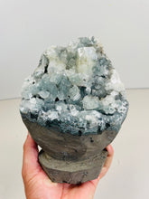 Load image into Gallery viewer, Apophyllite Geode Free Standing Crystal Cluster AP316a
