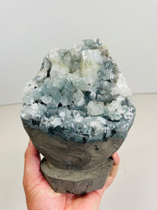 Apophyllite Geode Free Standing Crystal Cluster AP316a