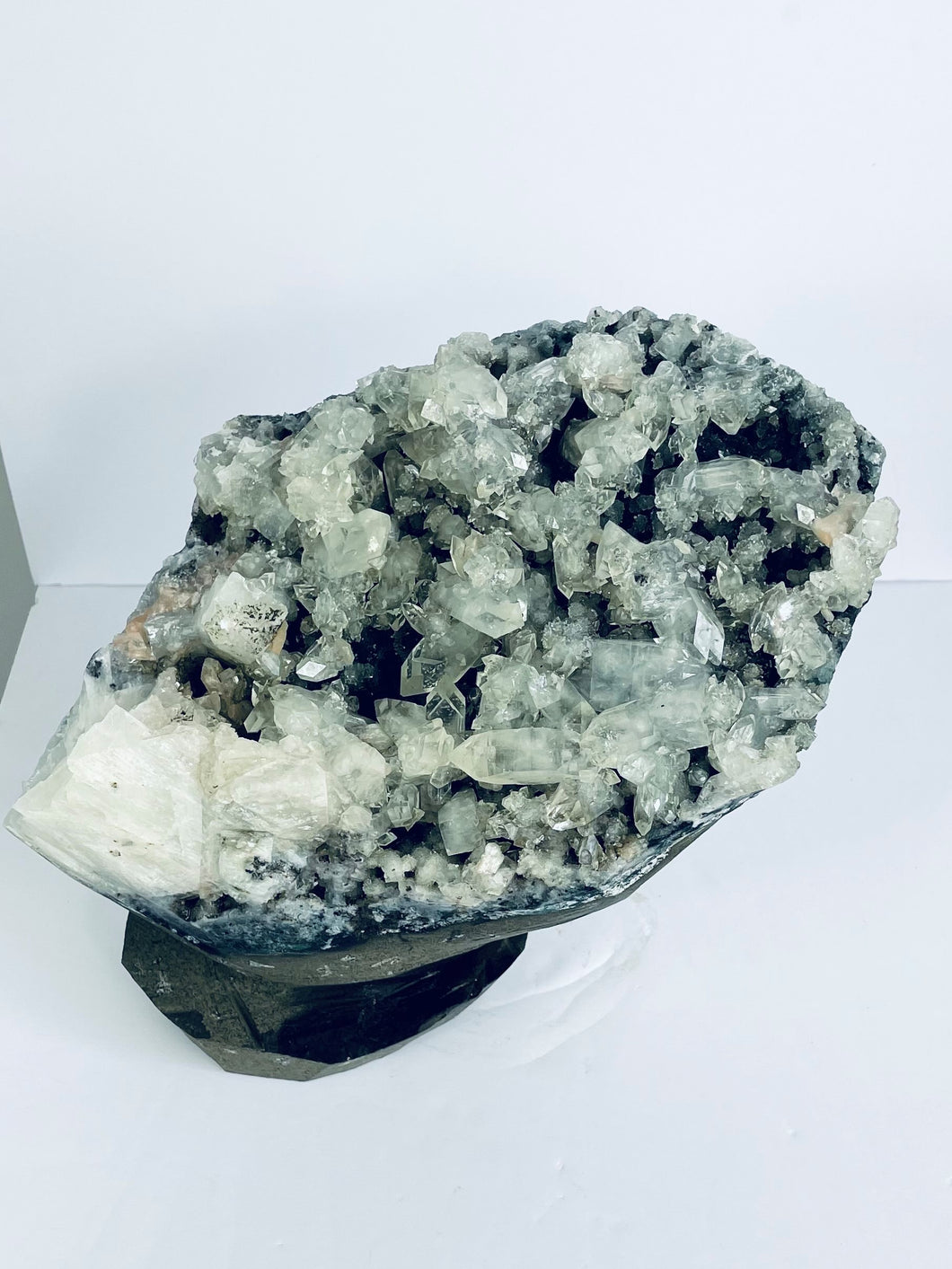 Apophyllite Geode Free Standing Crystal Cluster AP054 A