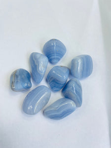 Blue Lace Agate Tumbled Stones TB058 x 1