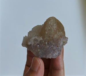 Hemispheroidal/ Botryoidal Fluorite on Quartz Crystal/Mineral, India 60x55mm - Crystal King Australia