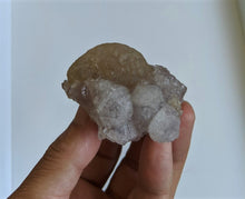 Load image into Gallery viewer, Hemispheroidal/ Botryoidal Fluorite on Quartz Crystal/Mineral, India 60x55mm - Crystal King Australia
