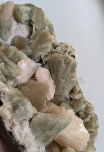 Large Green Heulandite specimen Geode Crystal/Mineral Specimen Rare 1.5kg - Crystal King Australia