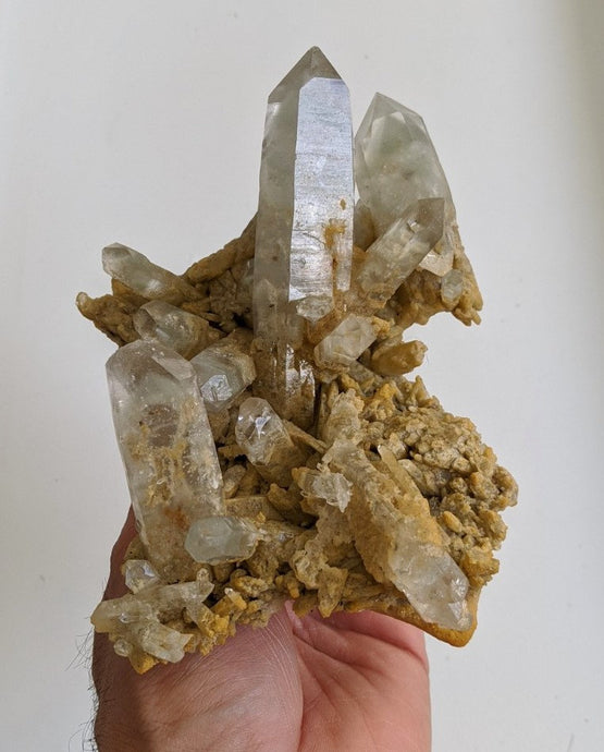 Green Phantom Quartz Cluster Natural Himalayan Crystal (150x80mm) - Crystal King Australia