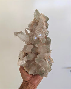 Large Green Phantom Quartz Cluster Natural Himalayan Rare Crystal (270x140mm) - Crystal King Australia
